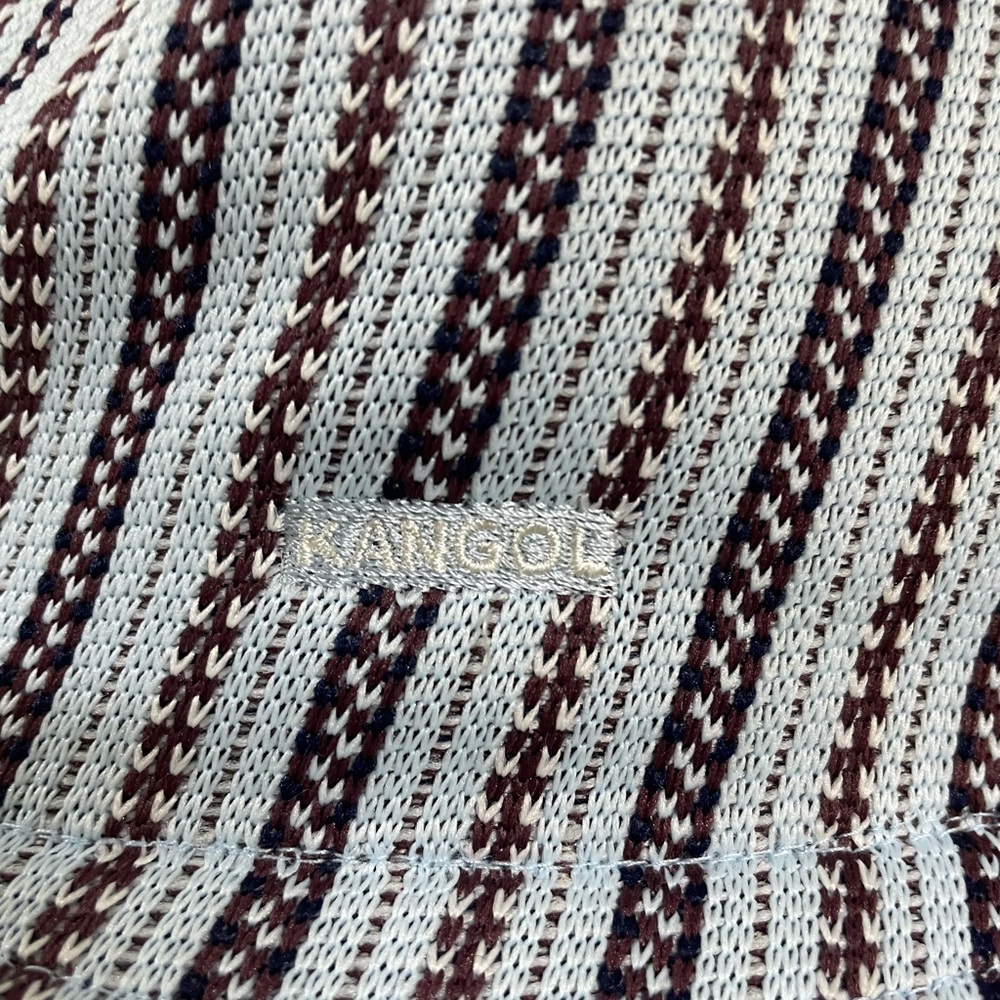 Kangol women’s hat in Brown & light blue stripes summer very rare